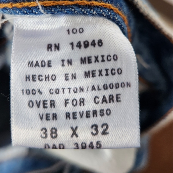 38X32 BERKLEY JENSON Men’s Blue Jeans Cotton - Picture 3 of 4